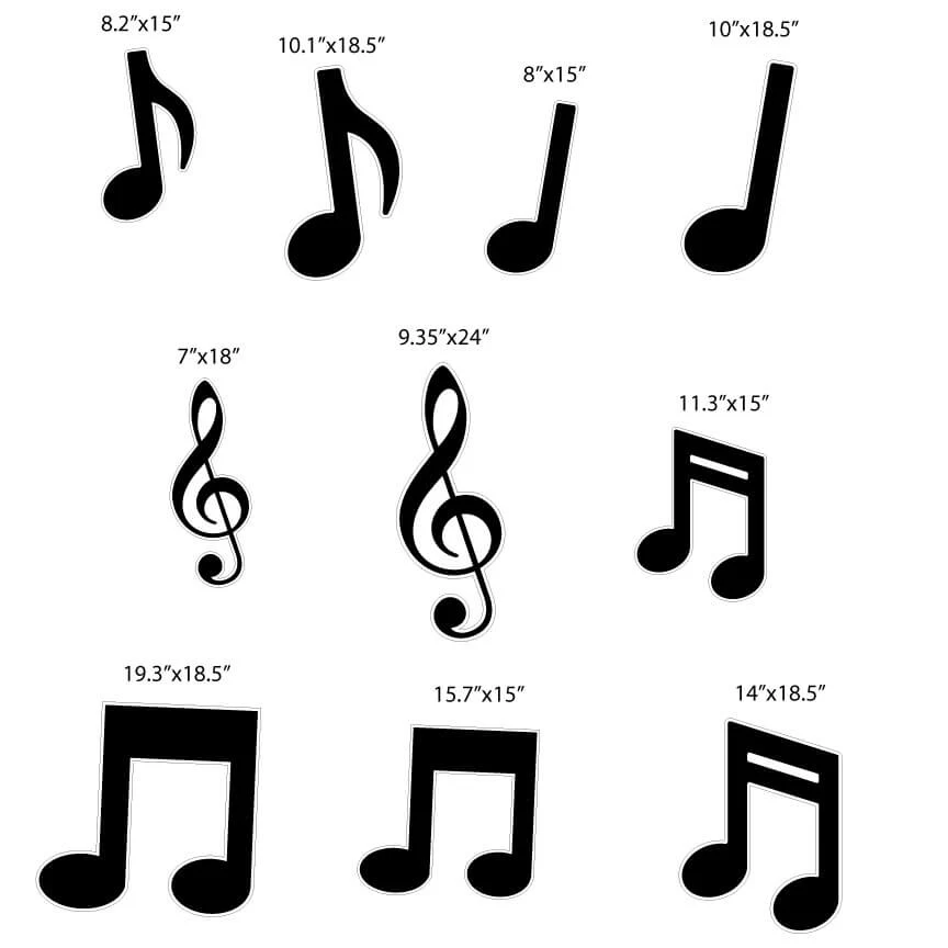 Music Themed Yard Card Accessories 16 pc set - Image 3