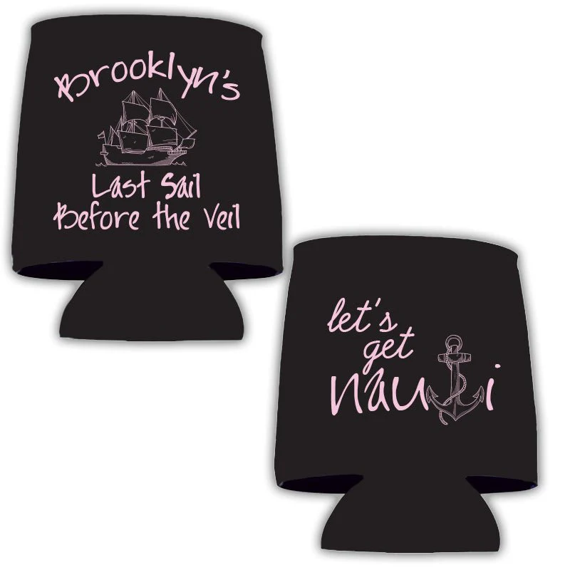 Let's Get Nauti Bachelorette Custom Can Cooler Set - Image 3