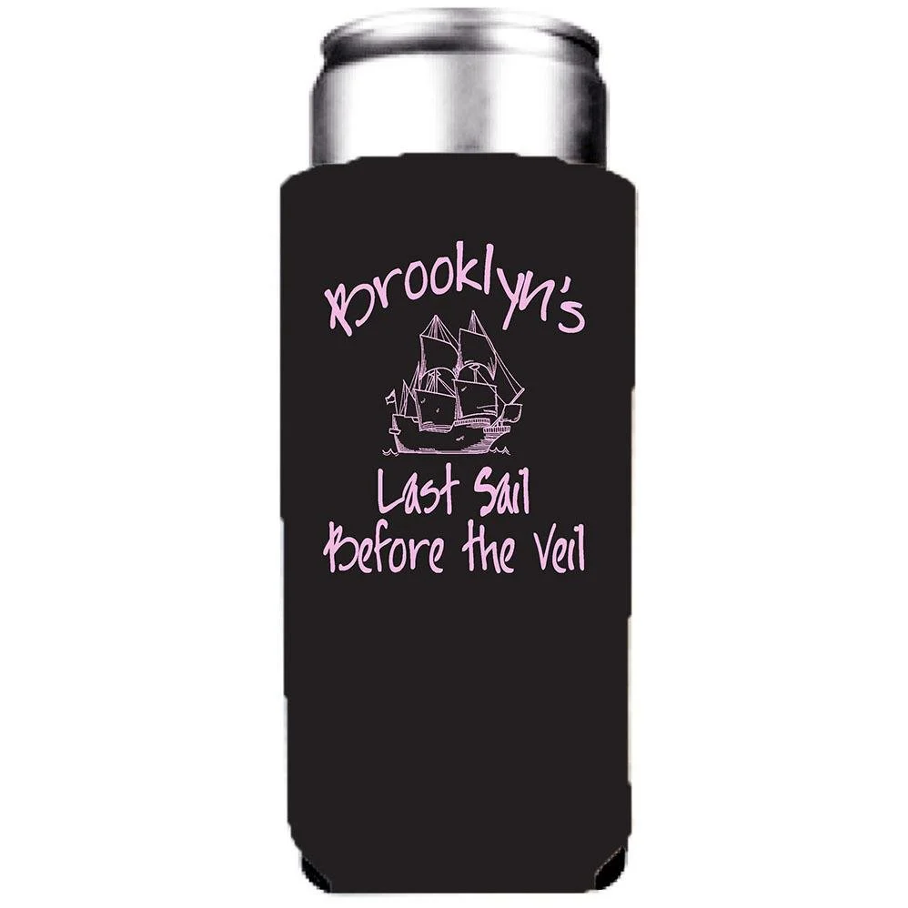 Let's Get Nauti Bachelorette Custom Can Cooler Set - Image 4
