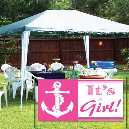 Nautical It's A Girl Banner