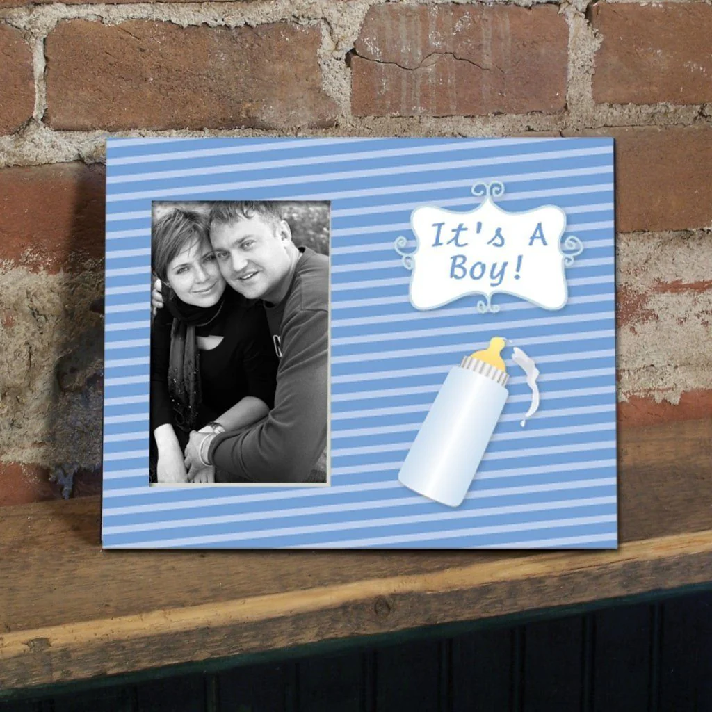 It's a Boy! Baby Bottle Picture Frame #2