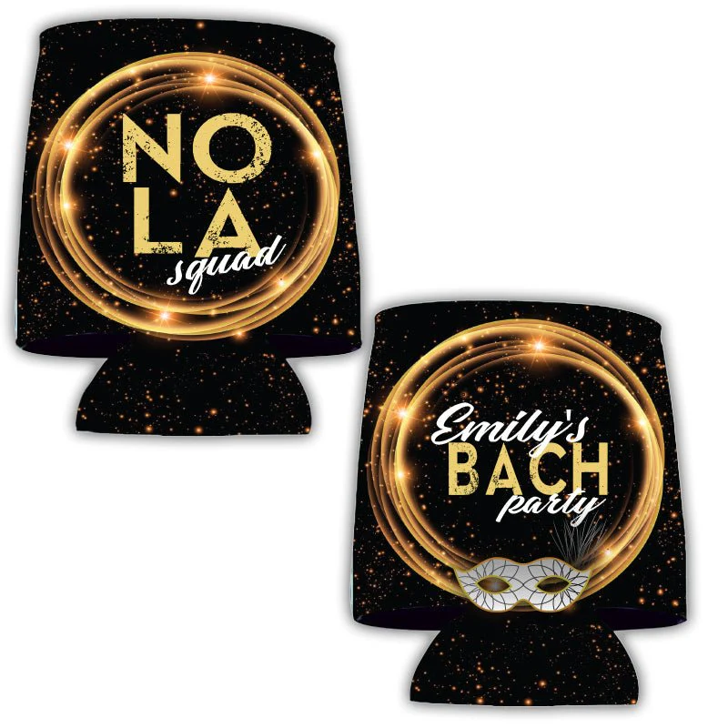 New Orleans Themed Bachelorette Party Custom Can Cooler Set - Image 3
