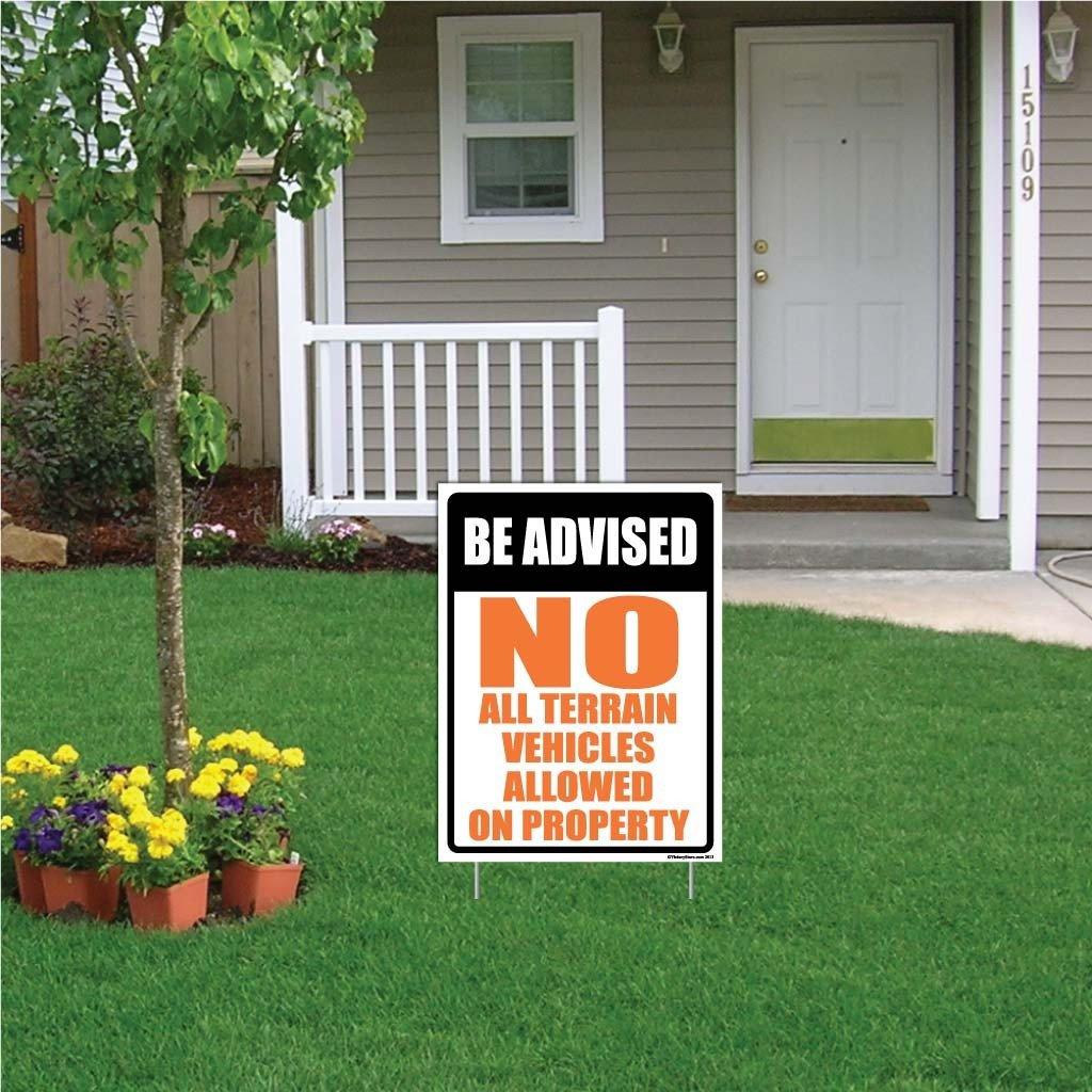 No All Terrain Vehicles Allowed on Property Sign or Sticker