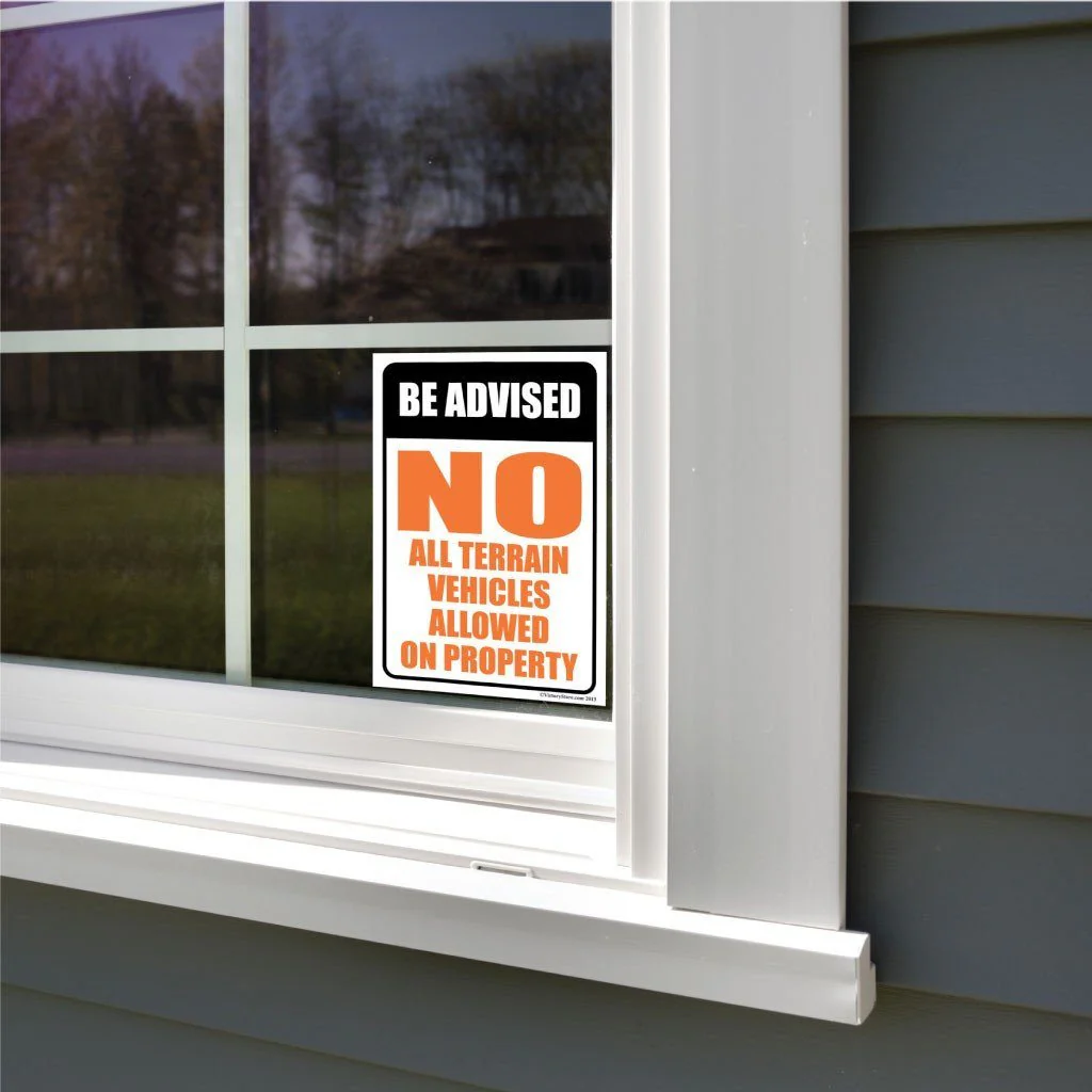 No All Terrain Vehicles Allowed on Property Sign or Sticker - Image 6