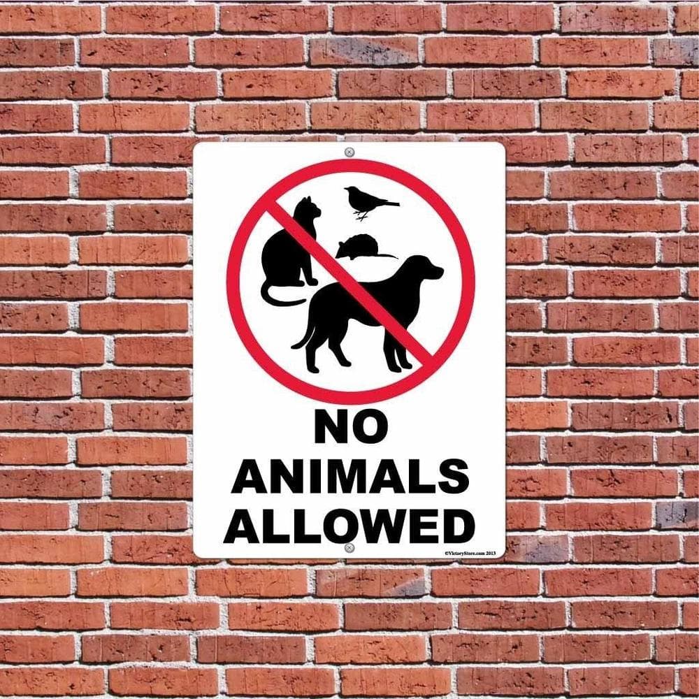 No Animals Allowed Sign or Sticker - Image 3