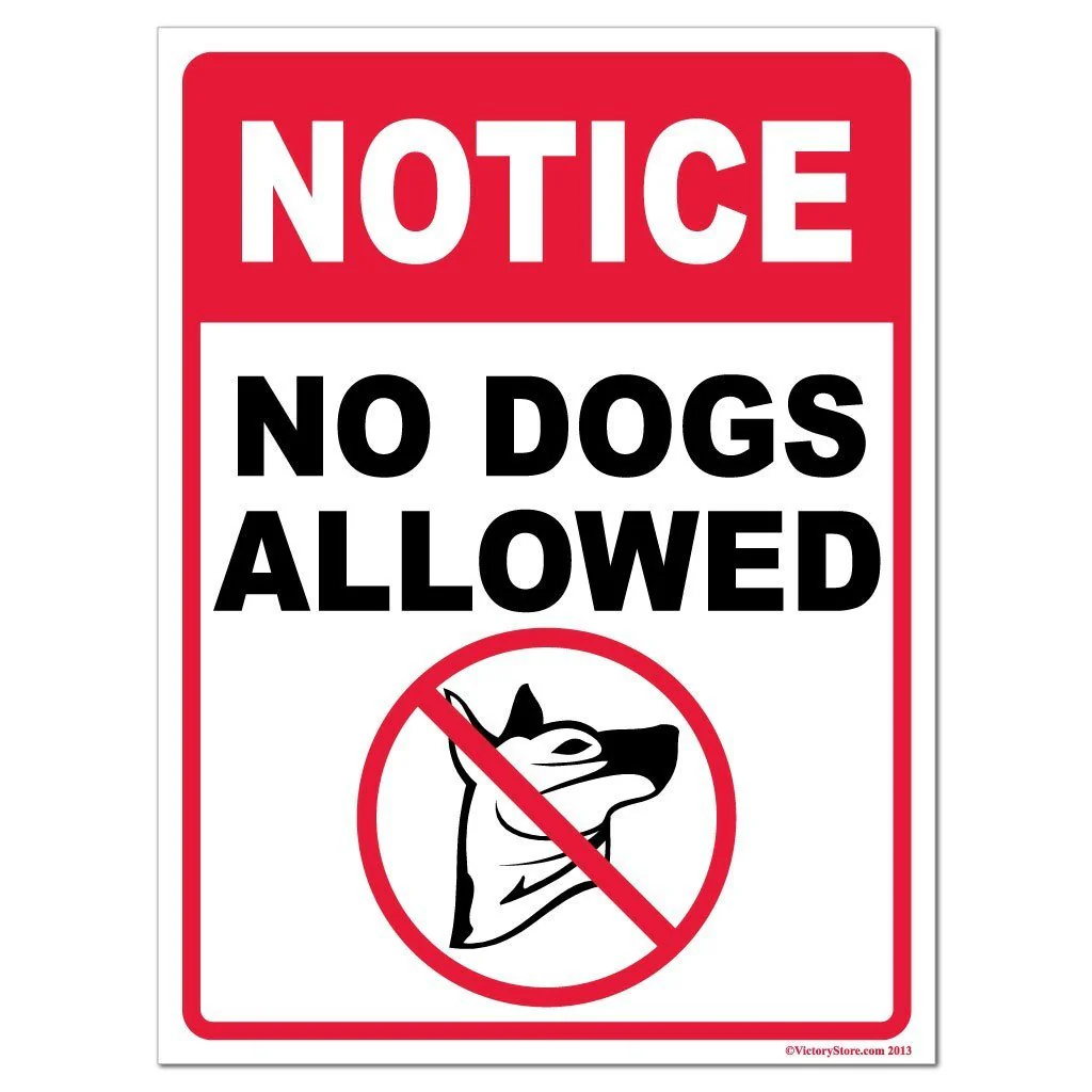 No Dogs Allowed Sign or Sticker - Image 2