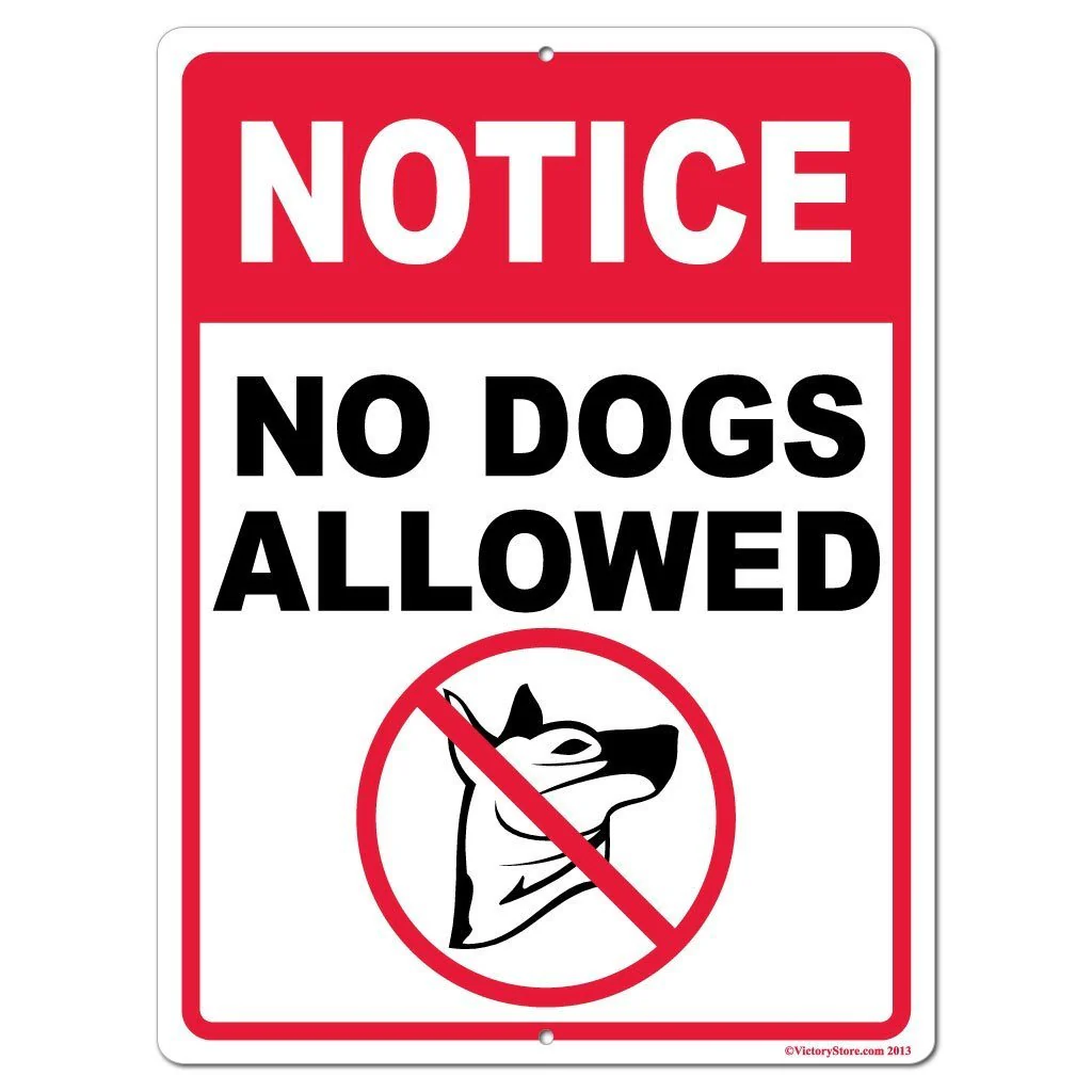 No Dogs Allowed Sign or Sticker - Image 3