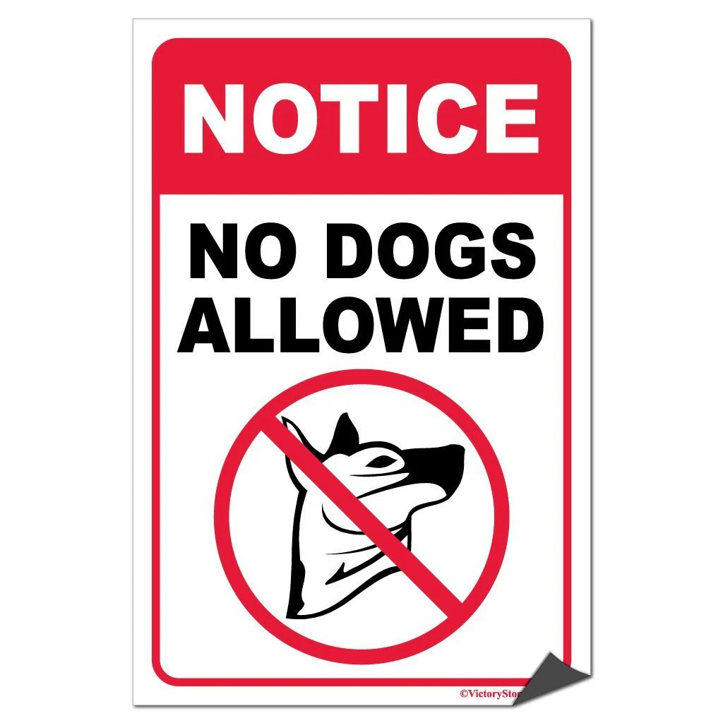 No Dogs Allowed Sign or Sticker - Image 5