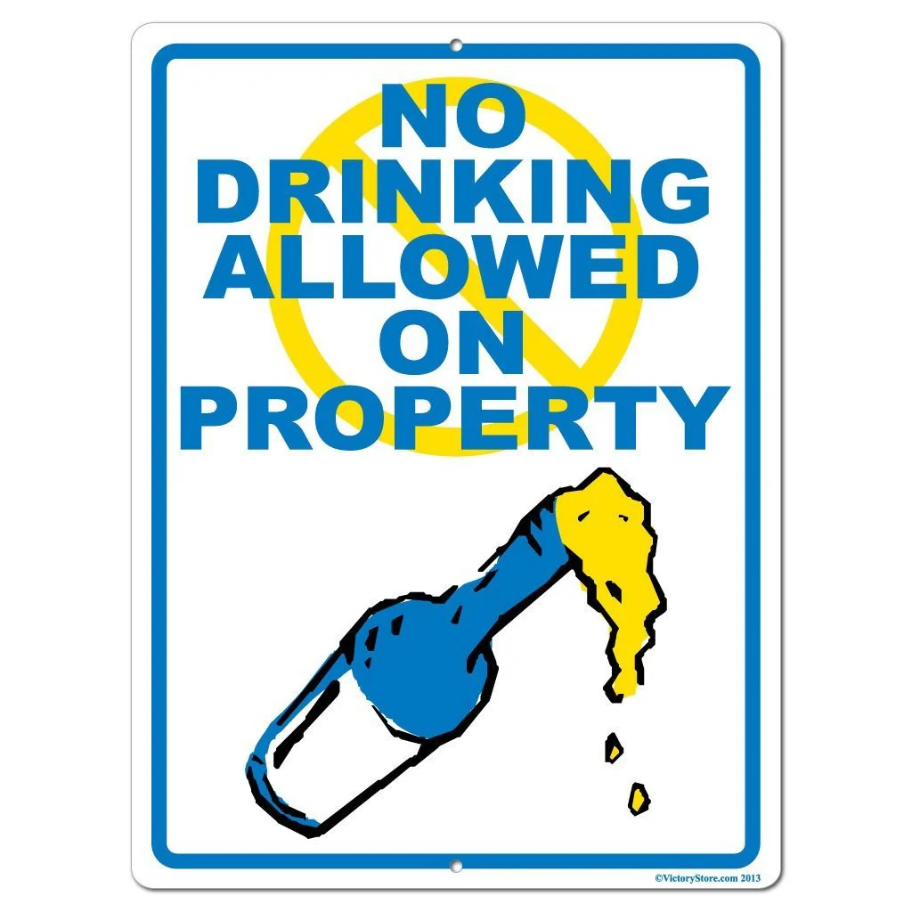 No Drinking Allowed on Property Sign or Sticker - Image 4