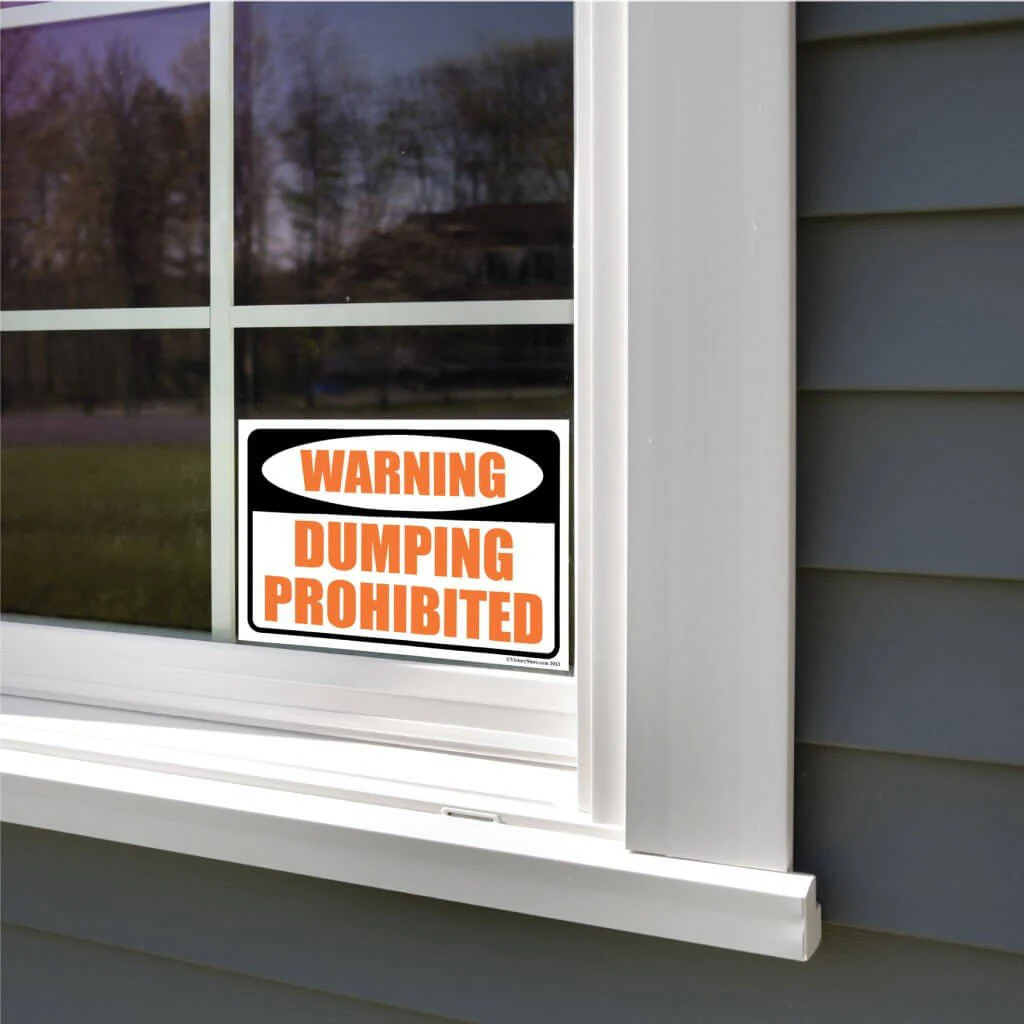 No Dumping Allowed Sign or Sticker - Image 7