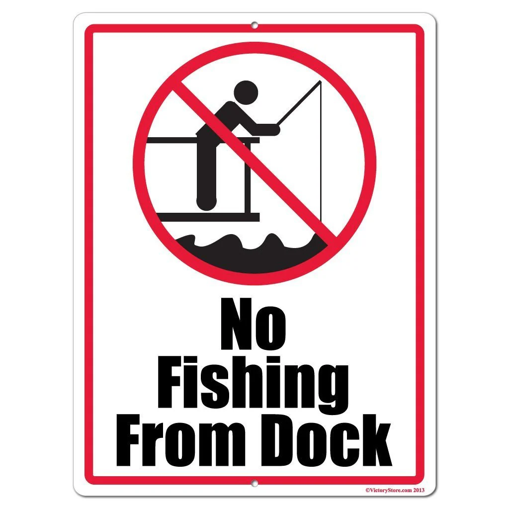 No Fishing From Dock Sign or Sticker - Image 4