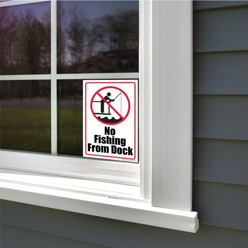 No Fishing From Dock Sign or Sticker - Image 6