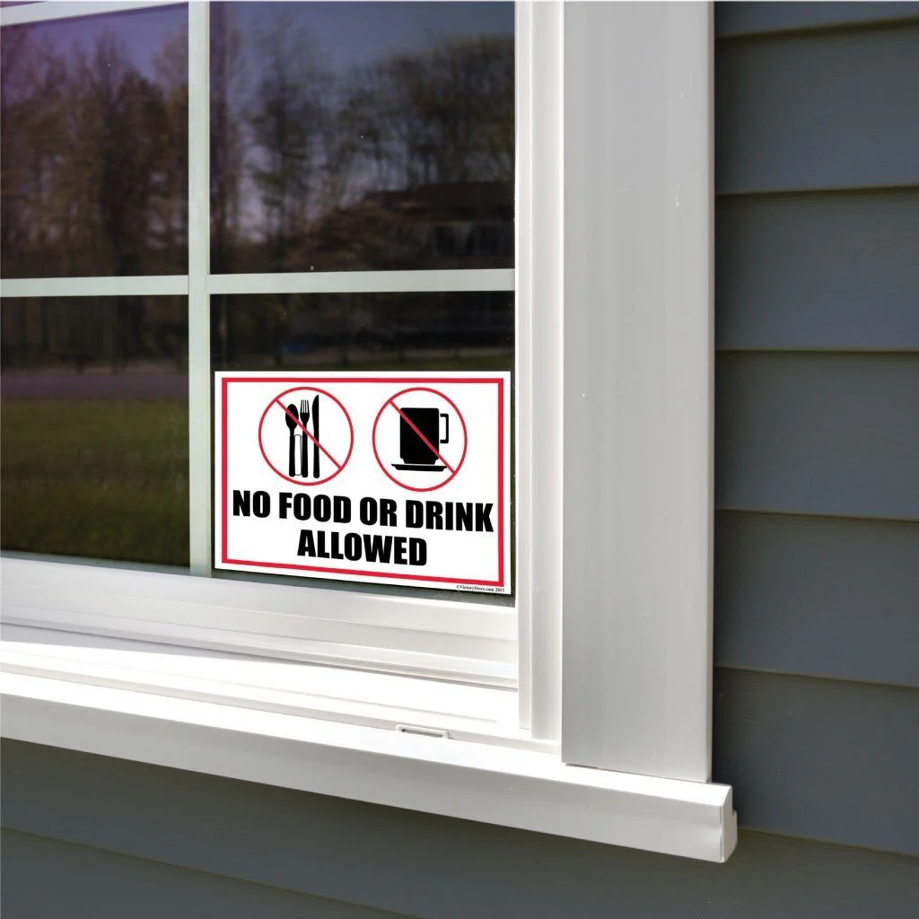 No Food or Drink Sign or Sticker - Image 6
