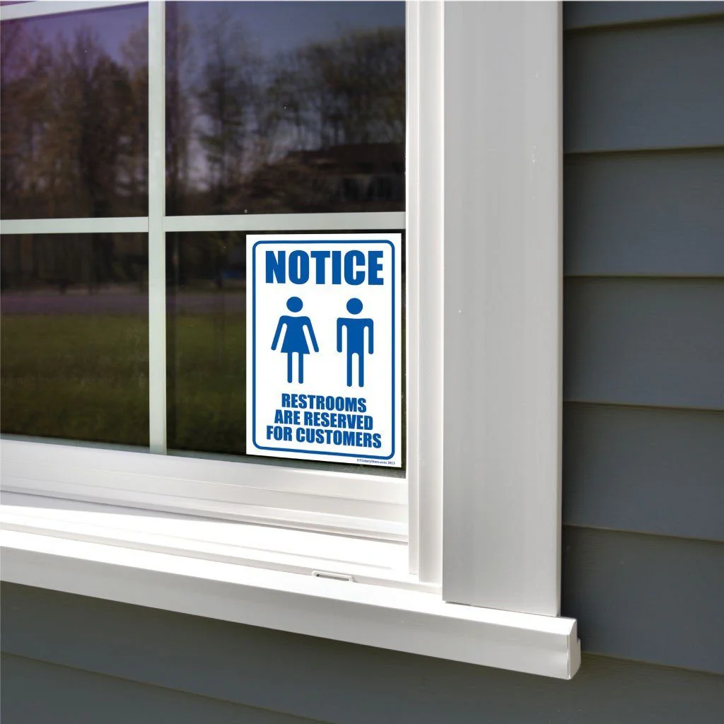 No Public Restrooms Sign or Sticker - Image 9
