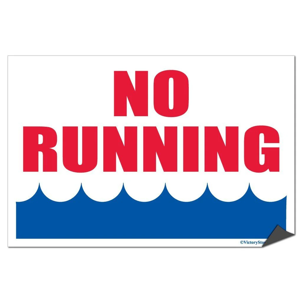 No Running Pool Sign or Sticker - Image 5