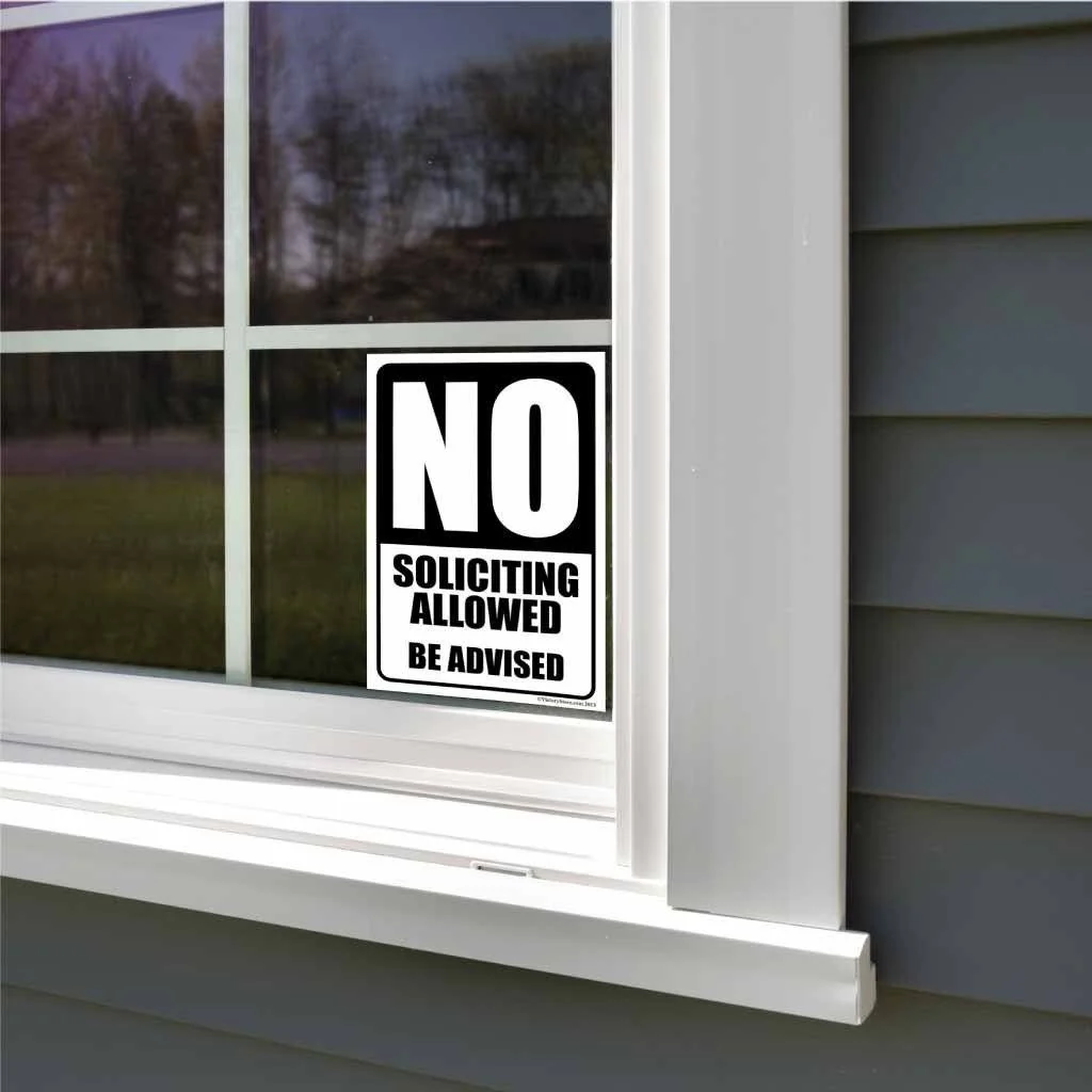 No Soliciting Allowed Sign or Sticker