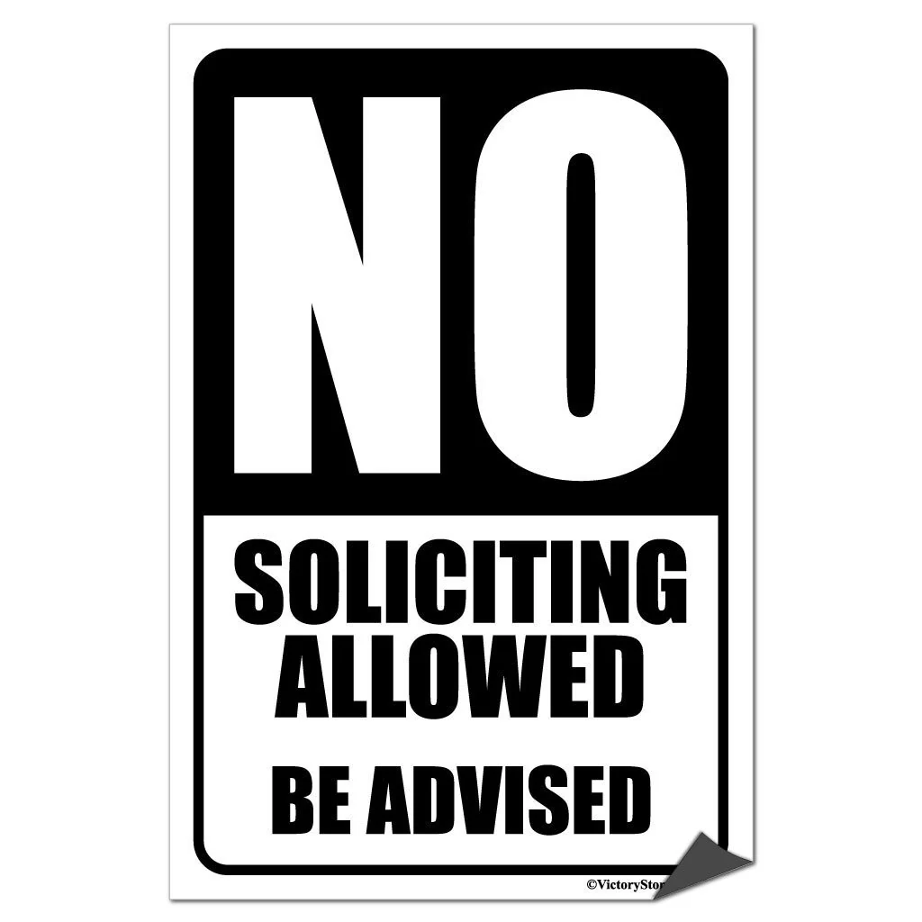 No Soliciting Allowed Sign or Sticker - Image 6