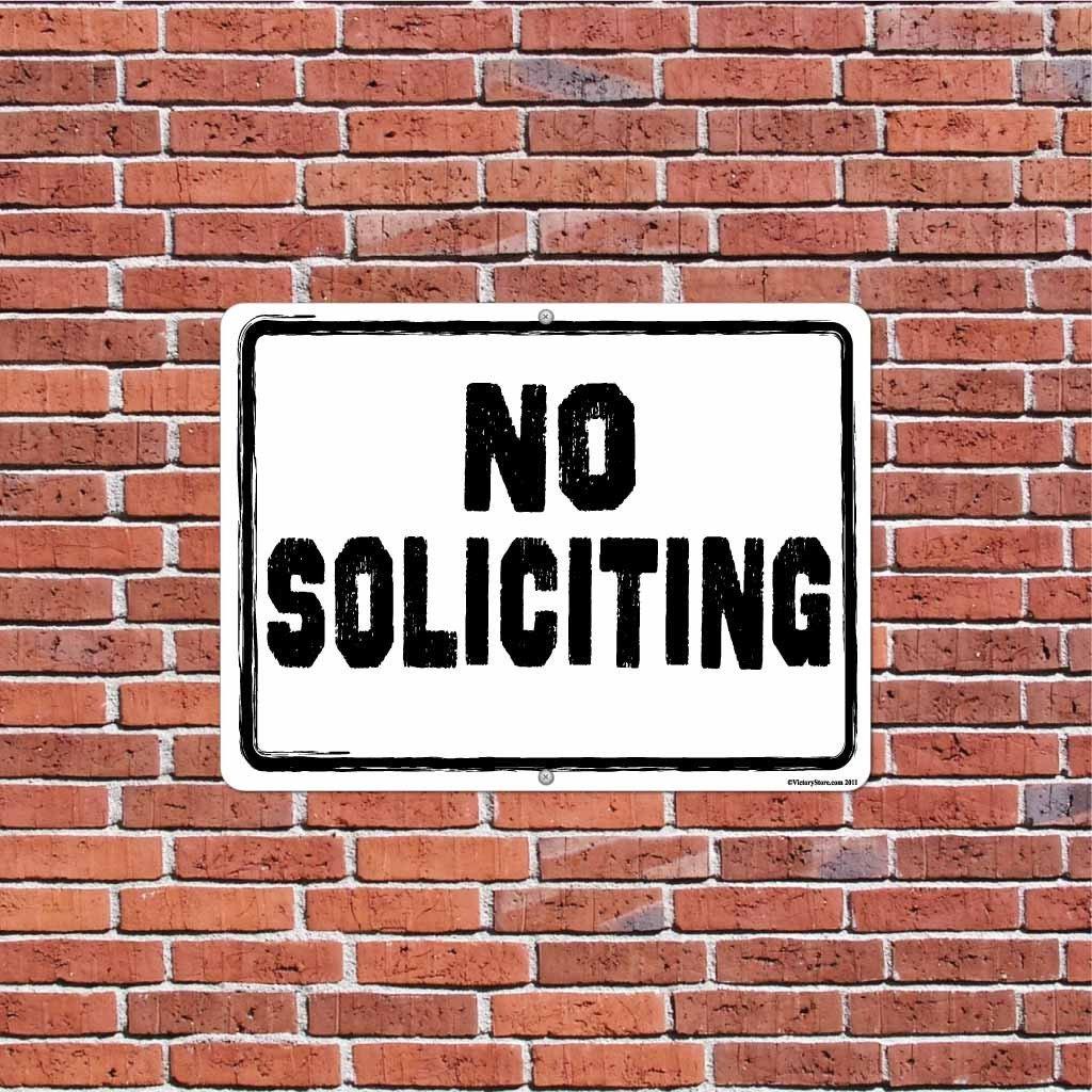 No Soliciting Sign or Sticker