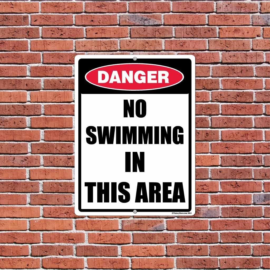 No Swimming in this Area Sign or Sticker