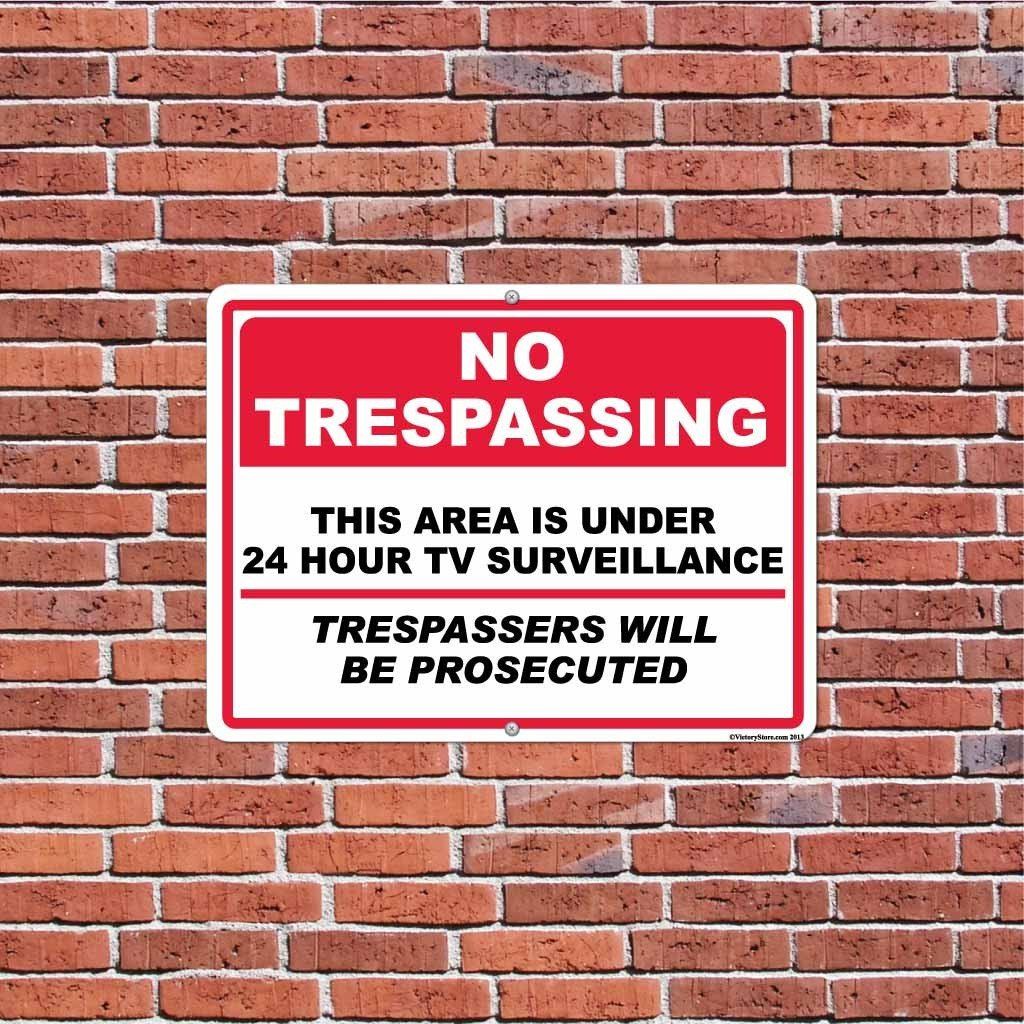 No Trespassing Security Surveillance Sign or Sticker - #5 - Image 5