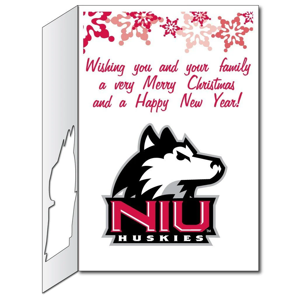 2'x3' Giant Northern Illinois Christmas Greeting Card & Yard Sign - Image 2