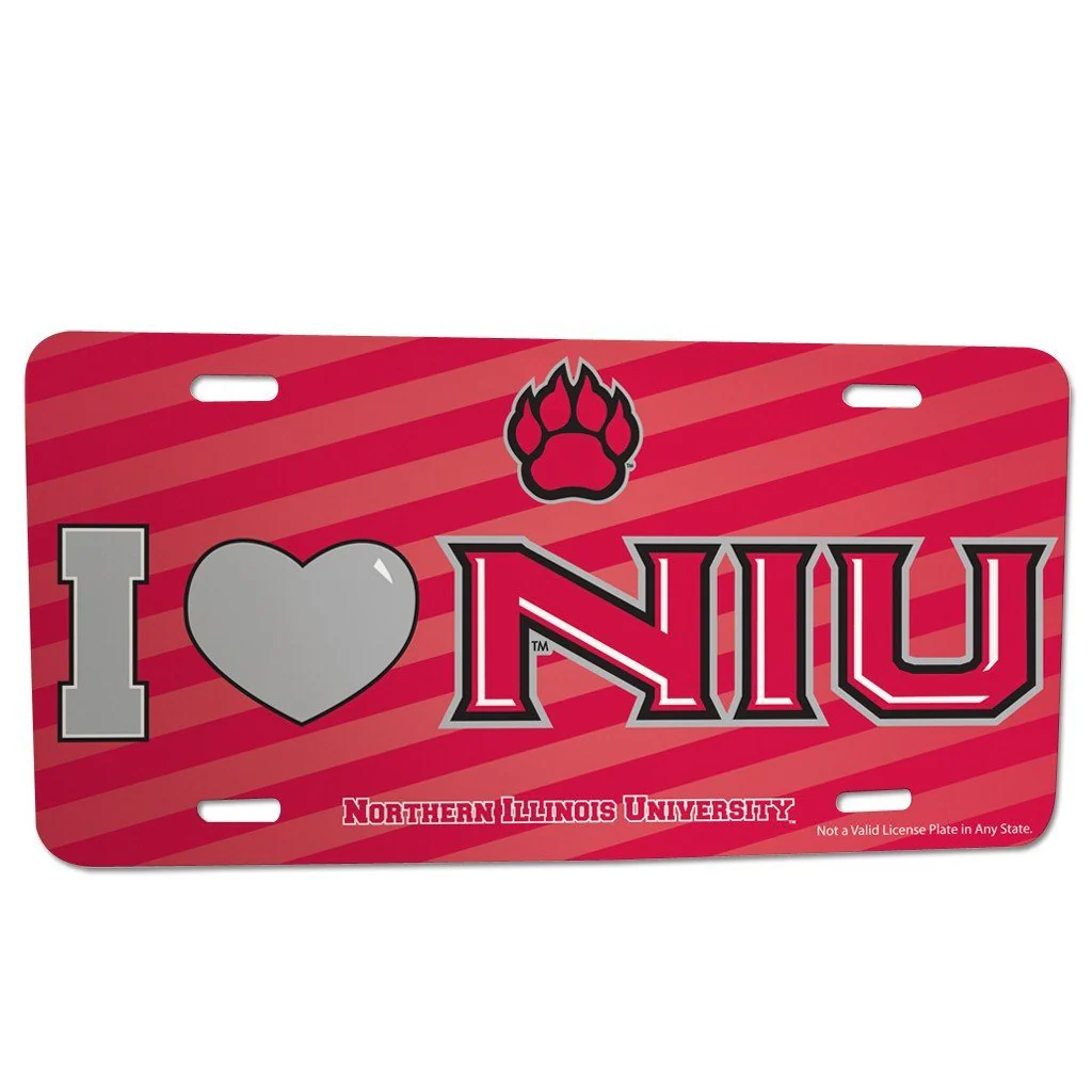 Northern Illinois University I Love NIU License Plate