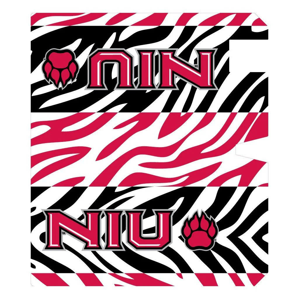 Northern Illinois University Zebra Print Magnetic Mailbox Cover - Image 2