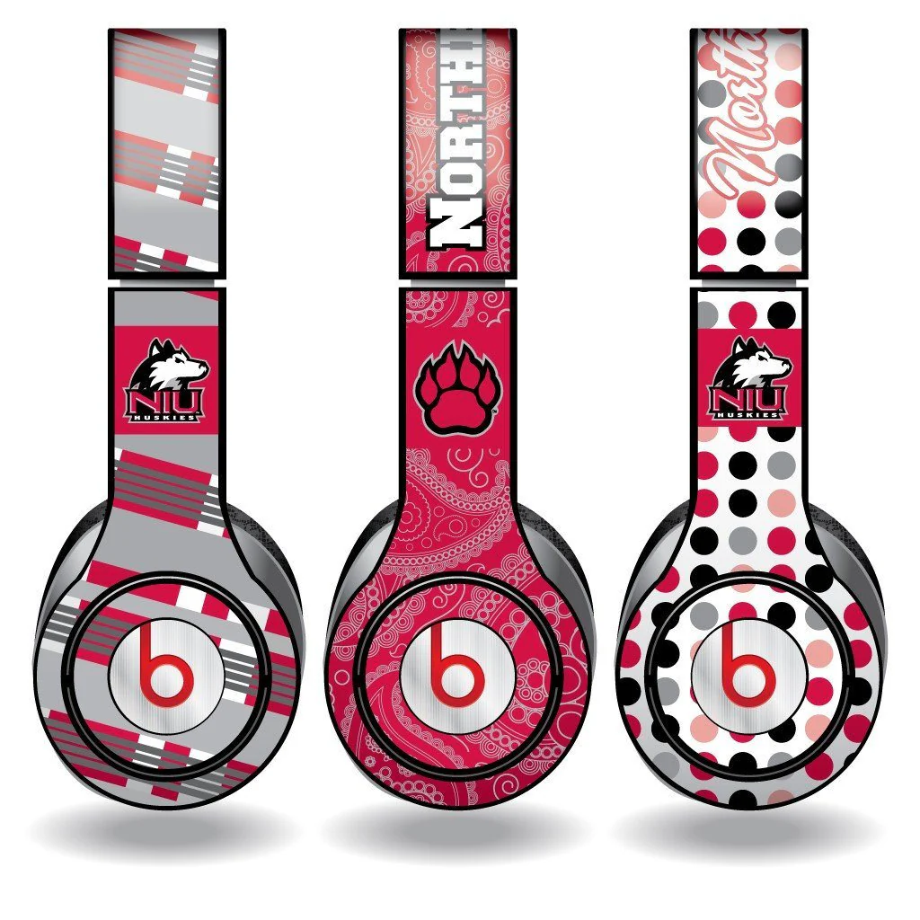 Northern Illinois University Skins for Beats Solo HD Headphone | Set of 3