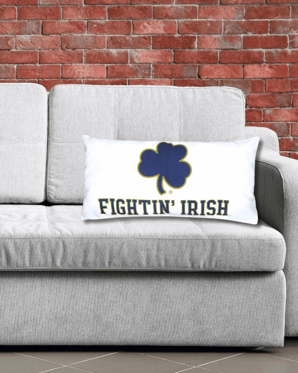Notre Dame Fighting Irish Shamrock Lumbar Pillow Cover - Image 2