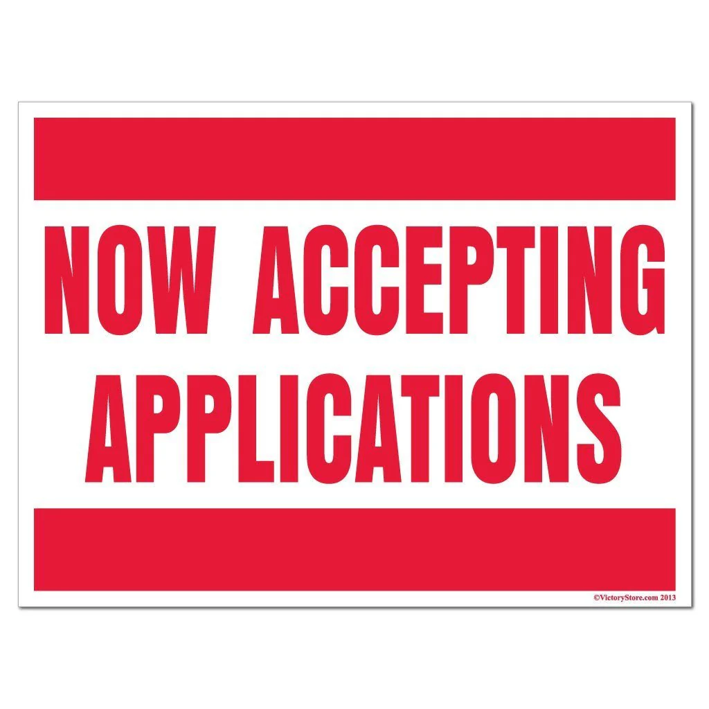 Now Accepting Applications Sign or Sticker - #4 - Image 2