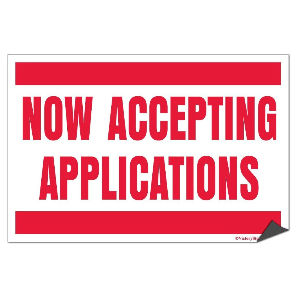 Now Accepting Applications Sign or Sticker - #4 - Image 6