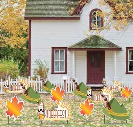 Oktoberfest Yard Decorations - 12 piece set