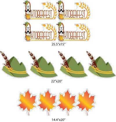 Oktoberfest Yard Decorations - 12 piece set - Image 2