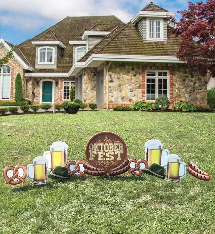 Oktoberfest Yard Cards