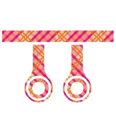 Orange and Pink Skins for Beats Solo HD Headphones Set of 3 Patterns - Image 2
