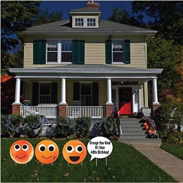 Orange You Glad It's Your 40th Birthday Yard Card