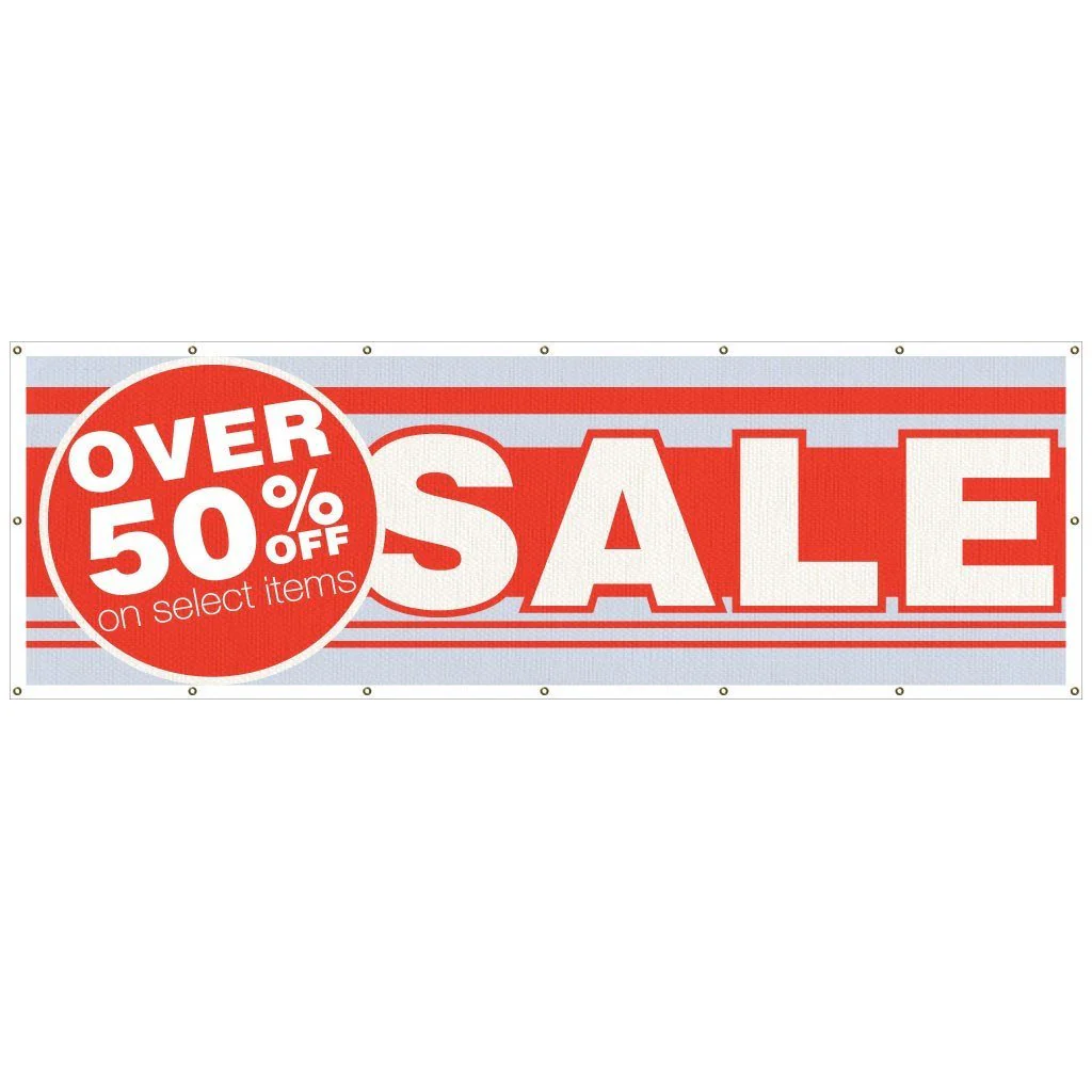 Over 50% Off Select Items! Sale Vinyl Banner with Grommets - Image 2