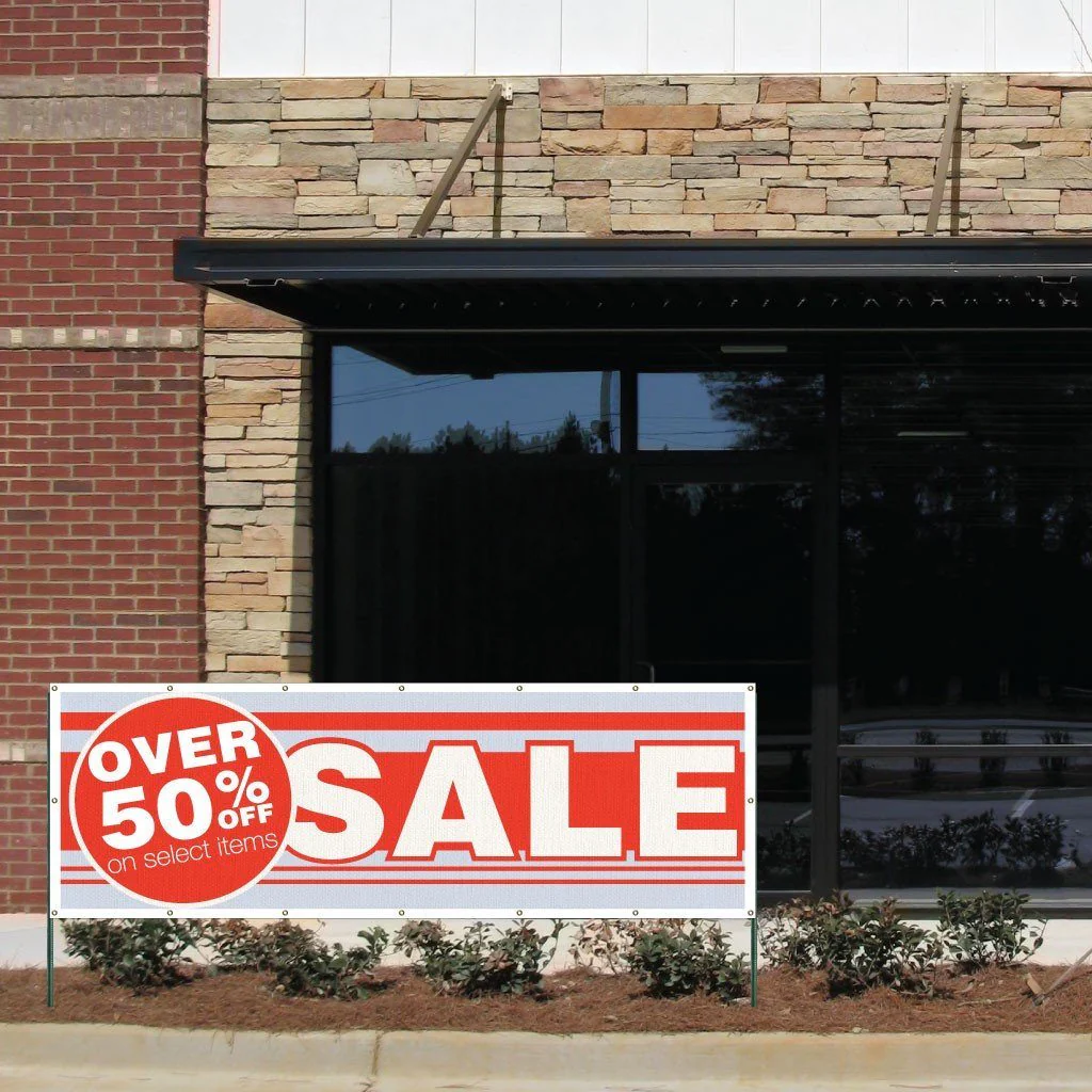 Over 50% Off Select Items! Sale Vinyl Banner with Grommets - Image 3