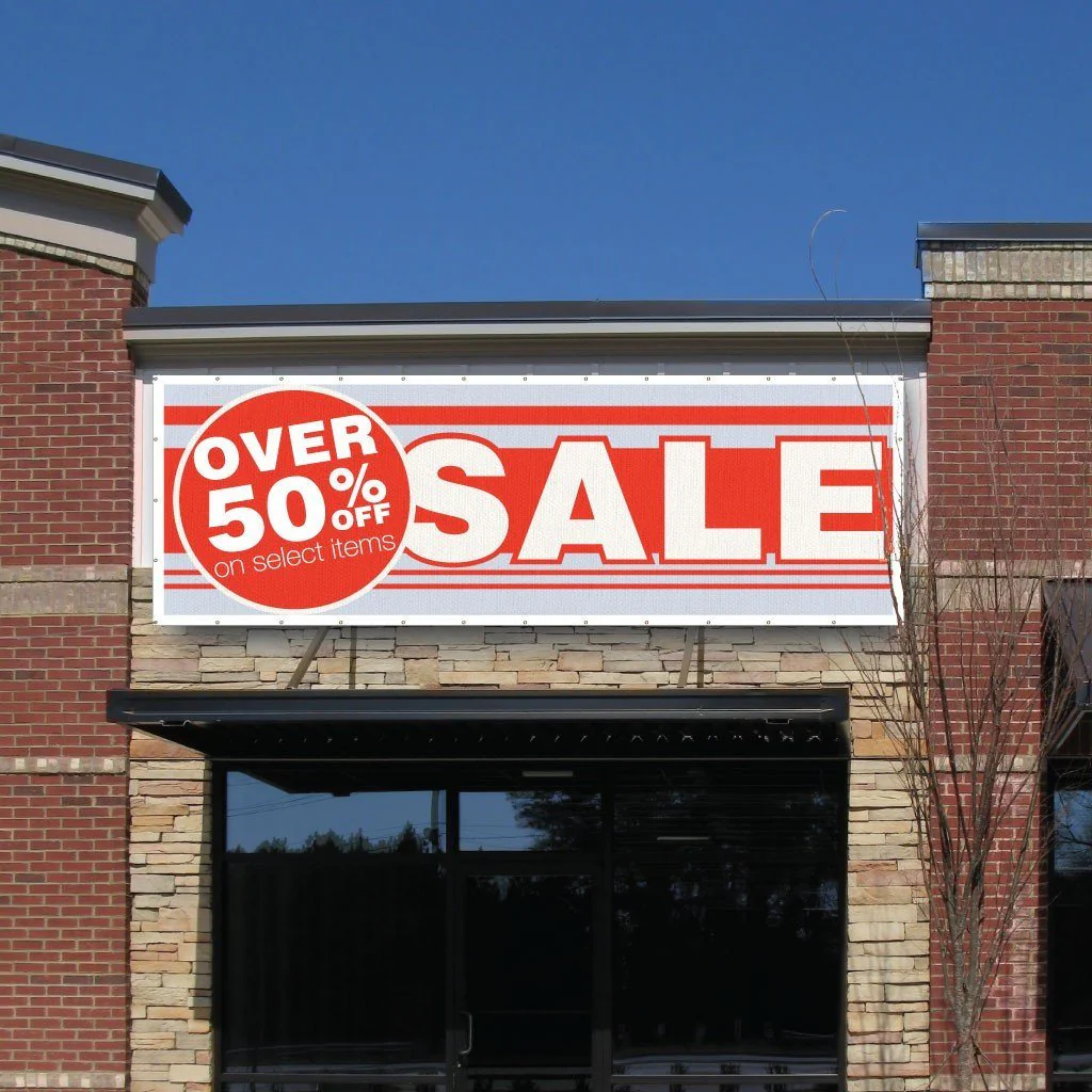 Over 50% Off Select Items! Sale Vinyl Banner with Grommets - Image 4