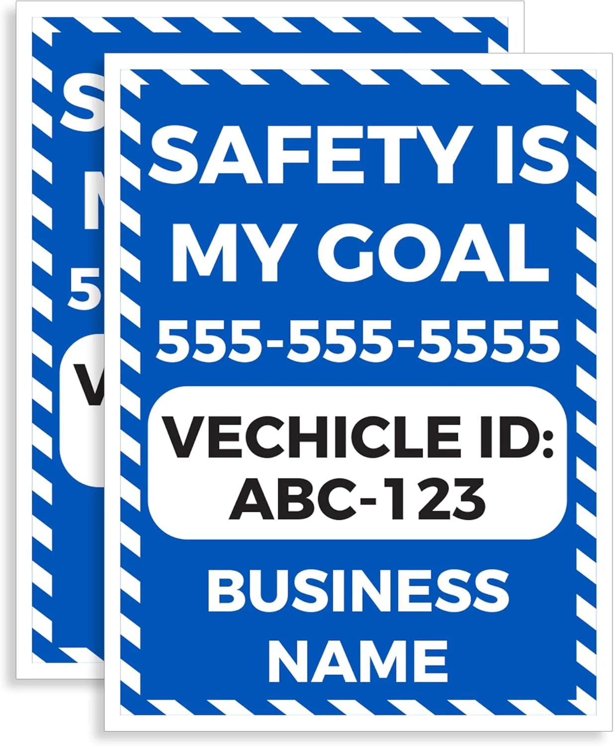 Custom Safety Is My Goal Car Magnets 24x18 Inch (Pair) - Image 2