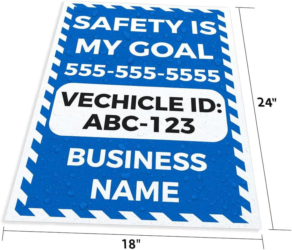 Custom Safety Is My Goal Car Magnets 24x18 Inch (Pair) - Image 3