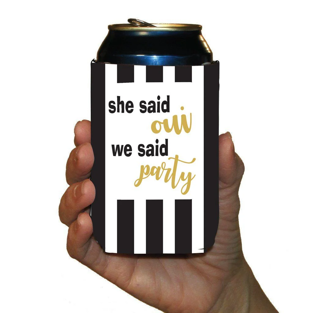 Paris Bachelorette Party Custom Can Cooler Set - Image 2