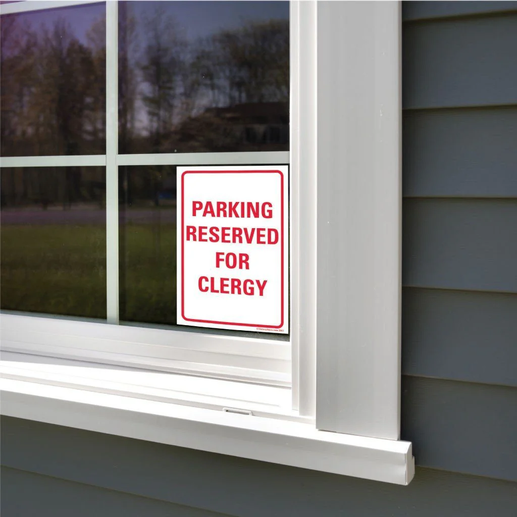 Parking Reserved for Clergy Sign or Sticker - Image 6