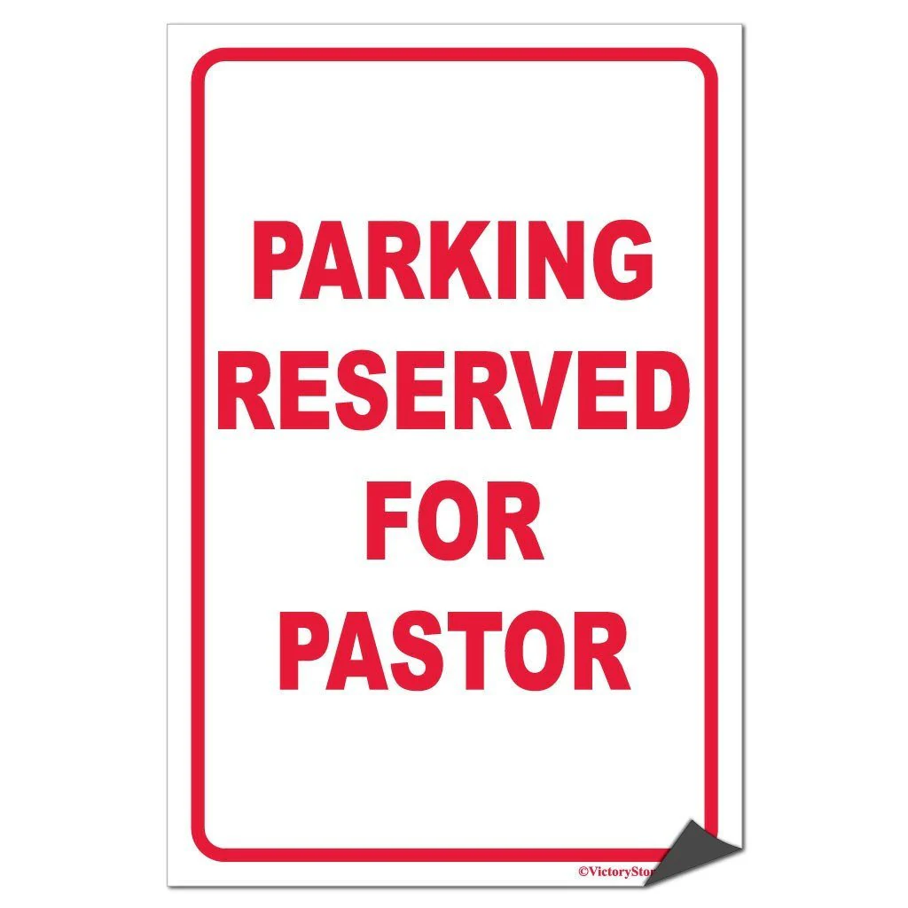 Parking Reserved for Pastor Sign or Sticker - Image 5