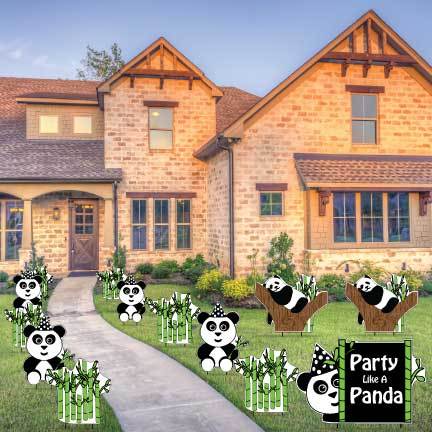 Party Like A Panda Yard Decorations 13 piece set