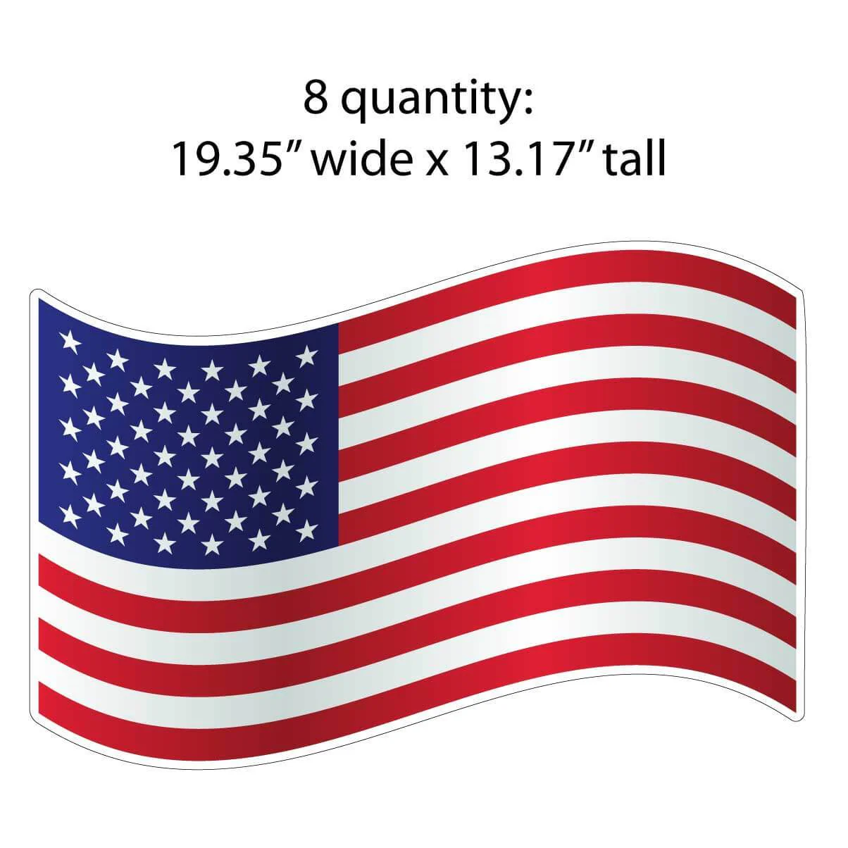 Patriotic American Flag Yard Card Fillers 8 pc set - Image 2