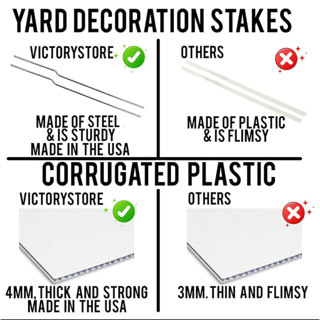 Patriotic Independence Day Yard Card - 11pc Set - Image 3