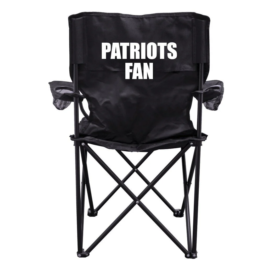 Patriots Fan Black Folding Camping Chair