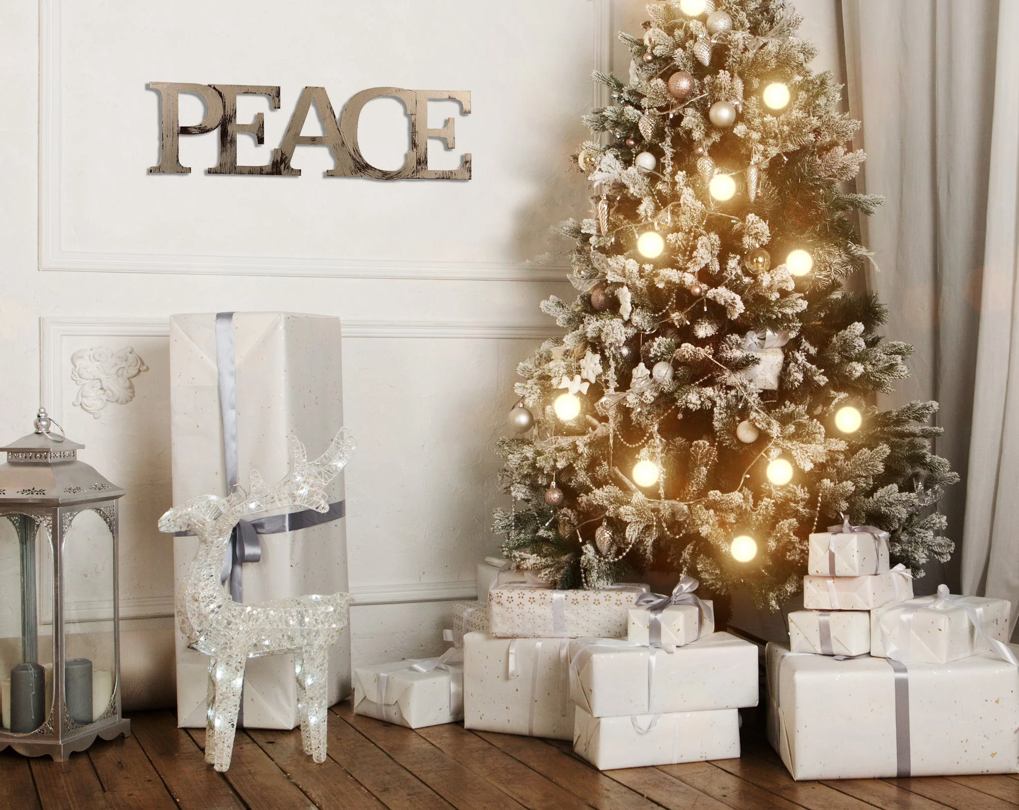 Peace Hand Painted Word Wall Decor