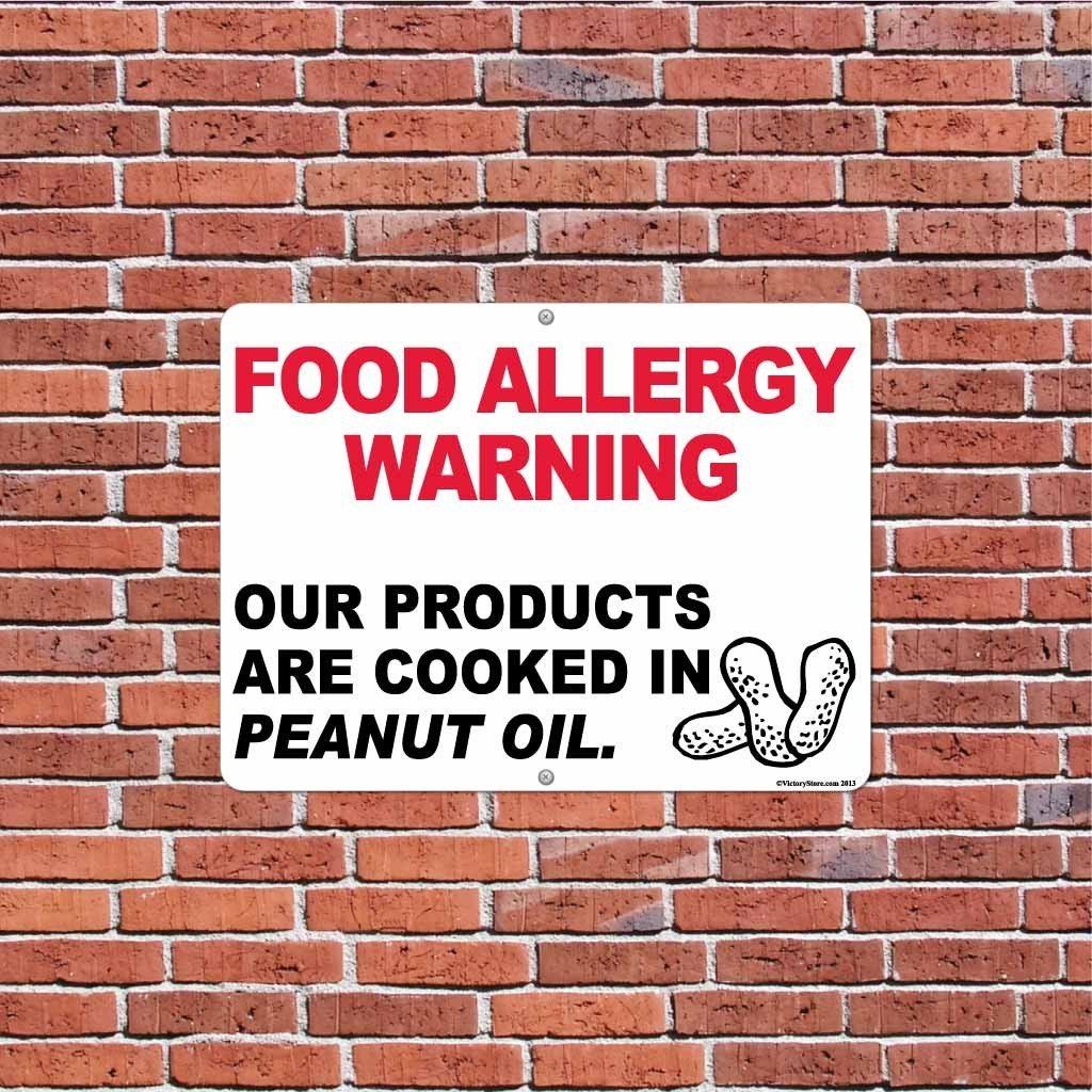 Peanut Oil Food Allergy Warning Sign - Image 5